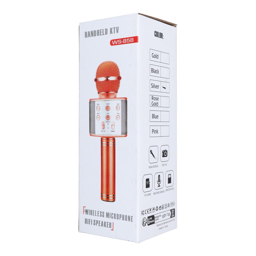 Μικρόφωνο Καραόκε Bluetooth CR58 (Ασημί)