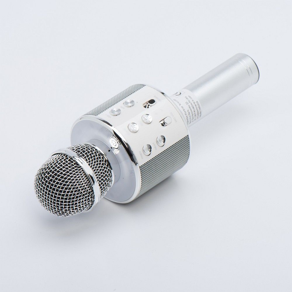 Μικρόφωνο Καραόκε Bluetooth CR58 (Ασημί)