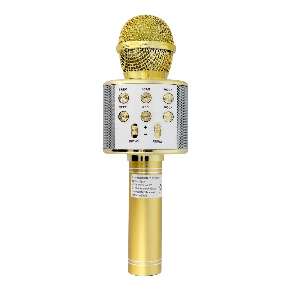 Μικρόφωνο Καραόκε Bluetooth CR58 (Χρυσό)