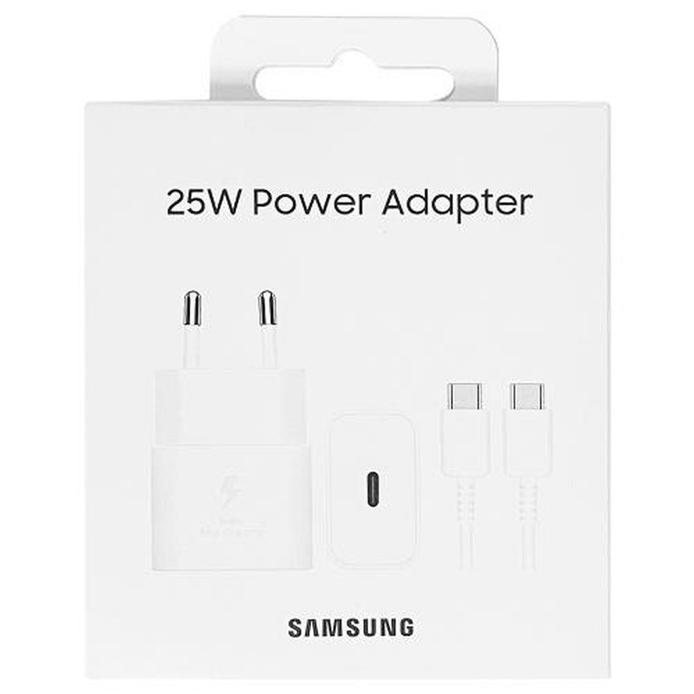 Samsung EP-T2510XWEGEU Φορτιστής Type-C με καλώδιο Type-C PD 3A 25W GaN (Λευκό)