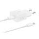 Samsung EP-T2510XWEGEU Φορτιστής Type-C με καλώδιο Type-C PD 3A 25W GaN (Λευκό)