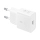 Samsung EP-T2510XWEGEU Φορτιστής Type-C με καλώδιο Type-C PD 3A 25W GaN (Λευκό)