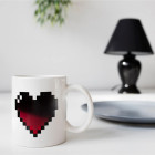 Kikkerland κεραμική κούπα Pixel Heart (325ml)