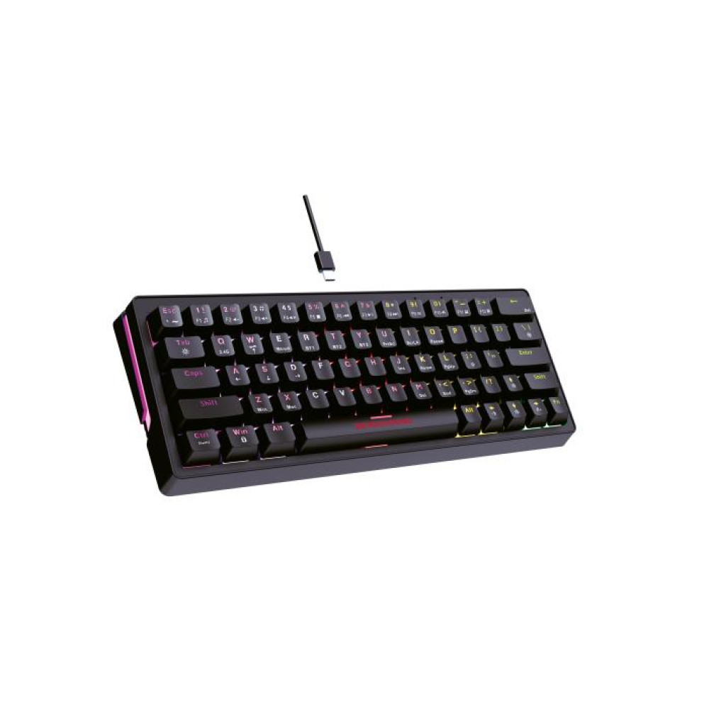 Zeroground SATOMI v2.0 KB-3700G Μηχανικό Ενσύρματο/ασύρματο Gaming πληκτρολόγιο RGB (Μαύρο)
