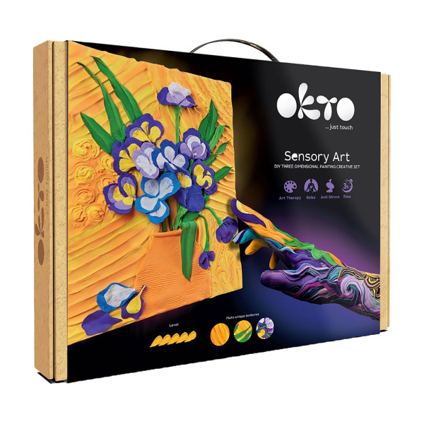 Okto  DIY Δημιουργικό Σετ Ζωγραφικής 3D με Πηλό Vincent Van Gogh Les Iris