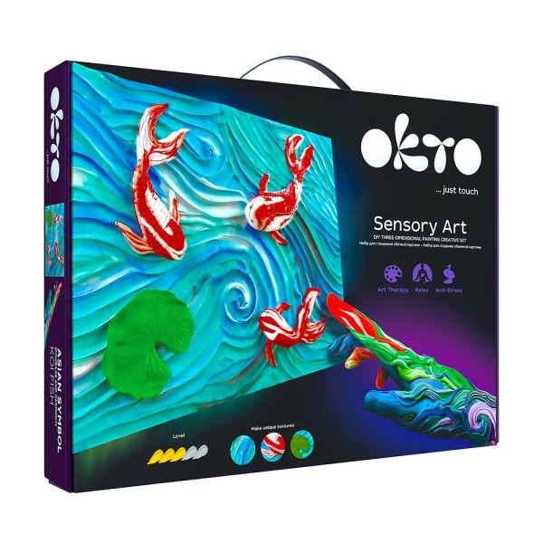 Okto  DIY Δημιουργικό Σετ Ζωγραφικής 3D με Πηλό Koi Carps