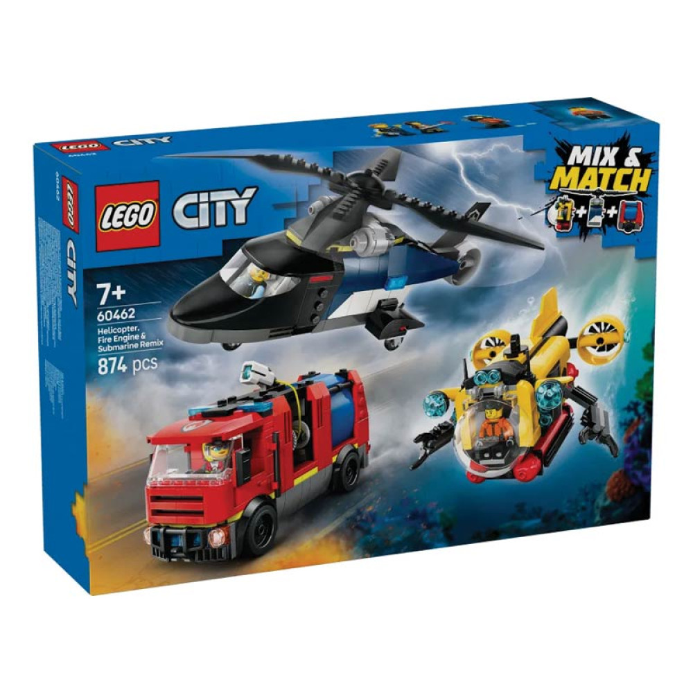 LEGO City Helicopter, Fire Truck & Submarine Remix (60462)