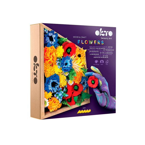 DIY Δημιουργικό Σετ Κατασκευής με Πηλό Wood & Craft Flowers Freedom