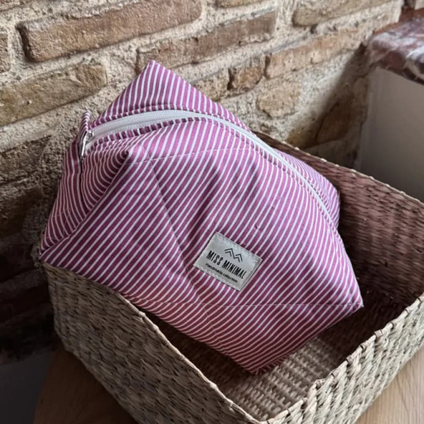 Miss Minimal Zipper Box Νεσεσέρ Cherry Lines Romantic (22 x 13 x 13cm)