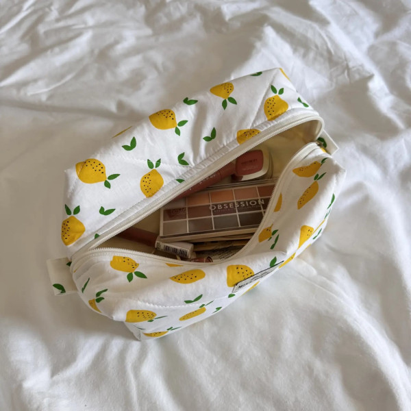 Miss Minimal Zipper Box Νεσεσέρ Happy Lemons (22 x 13 x 23cm)