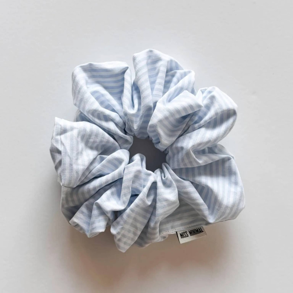 Miss Minimal Schrunchie Baby Blue Lines