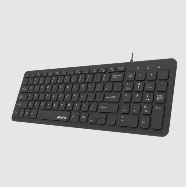 Meetion MT-K410 Ultra Thin Ενσύρματο Πληκτρολόγιο (Μαύρο)