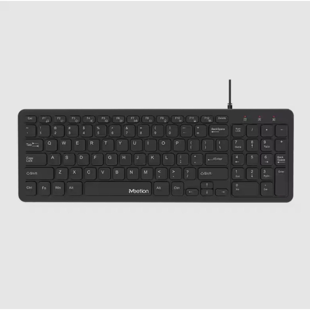 Meetion MT-K410 Ultra Thin Ενσύρματο Πληκτρολόγιο (Μαύρο)