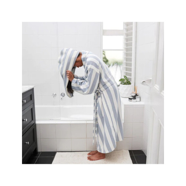 Dock & Bay Πετσέτα Μαλλιών με ελαφριά πικέ ύφανση 63x26cm - Storm Cloud