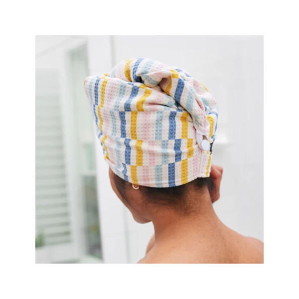 Dock & Bay Πετσέτα Μαλλιών με ελαφριά πικέ ύφανση 63x26cm - Boardwalk Parade