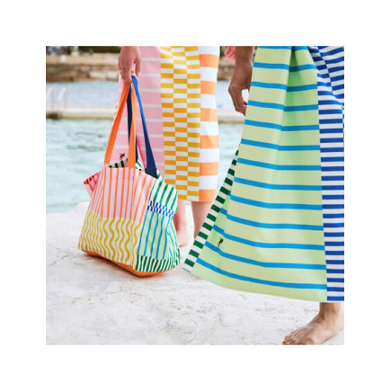 Dock & Bay Επαναχρησιμοποιούμενη τσάντα από 100% ανακυκλώσιμα υλικά - Stripe Up Your Life