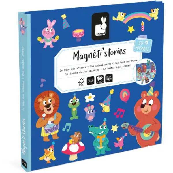 Janod Μαγνητικό Παιχνίδι Ιστορίες- Το Πάρτυ των Ζώων