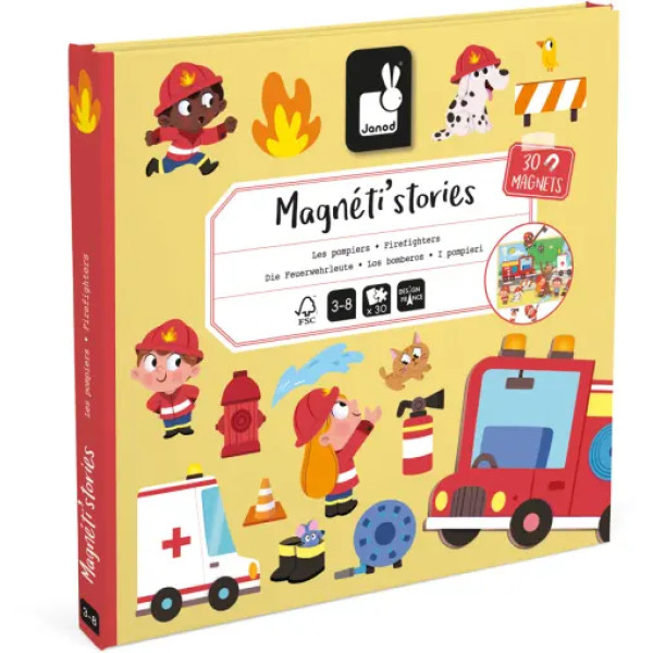 Janod Μαγνητικό Παιχνίδι Ιστορίες- Πυροσβέστες