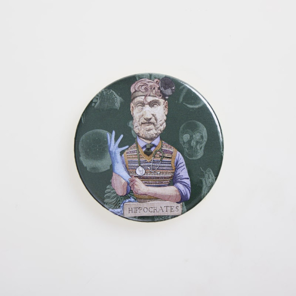 Mygreekgames Καρφίτσα Ιπποκράτης 5.5cm
