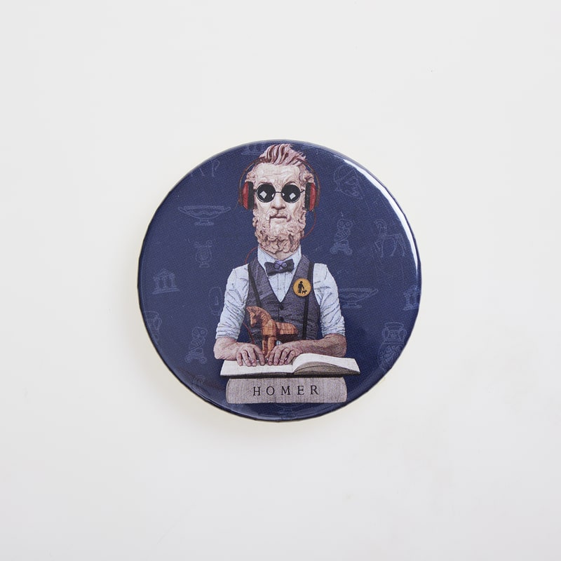 Mygreekgames Καρφίτσα Όμηρος 2.5cm