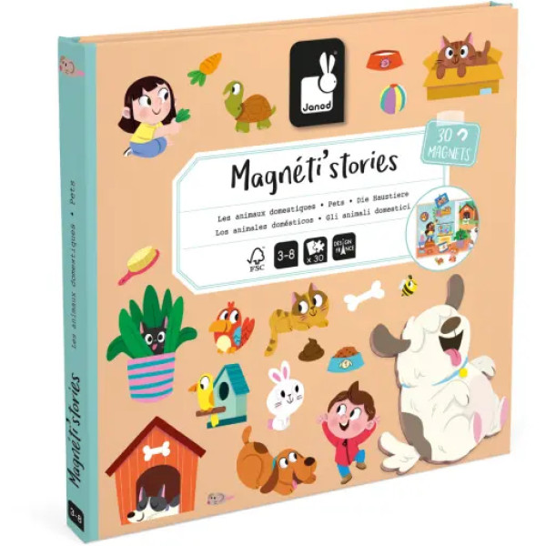 Janod Μαγνητικό Παιχνίδι Ιστορίες- Κατοικίδια Ζώα