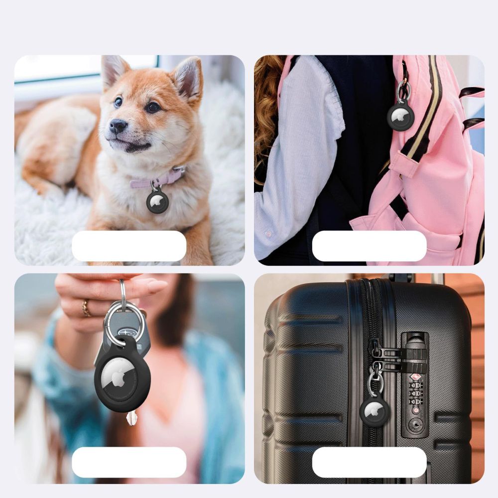 Tech-Protect Rough 2-PACK Θήκη για Apple AirTag 2τμχ (Μαύρο)