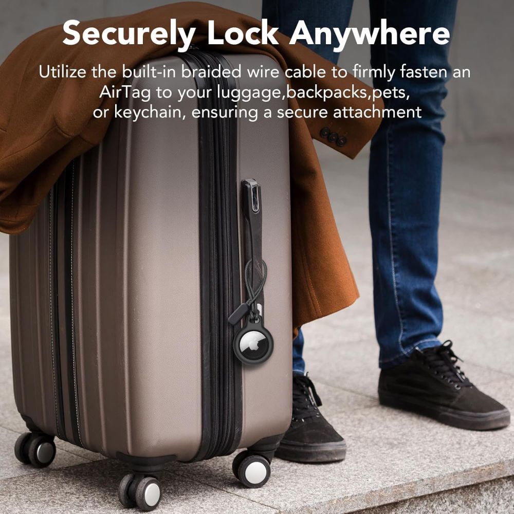 Tech-Protect Rough Chain Θήκη για Apple AirTag 2τμχ (Μαύρο)