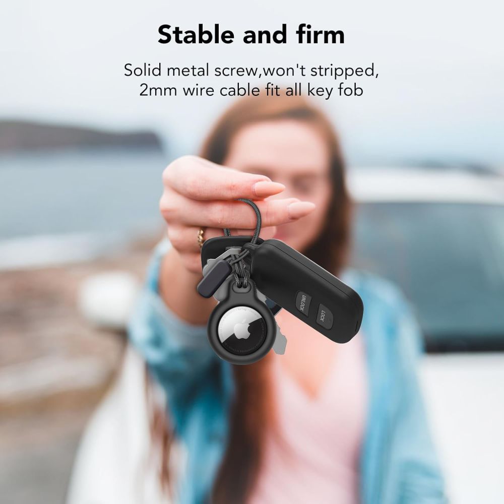 Tech-Protect Rough Chain Θήκη για Apple AirTag 2τμχ (Μαύρο)