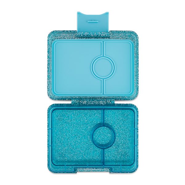 Yumbox Snack Φαγητοδοχείο με 3 χωρίσματα (Glitter-Aqua)
