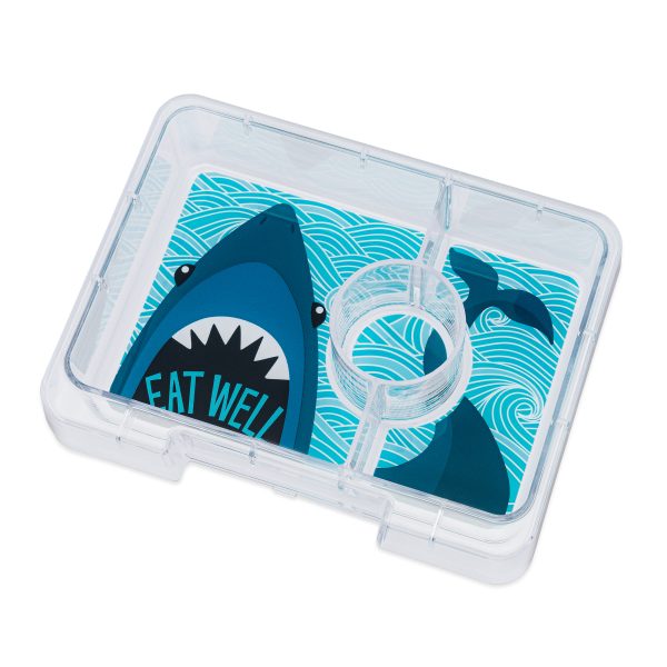 Yumbox Snack Φαγητοδοχείο με 3 χωρίσματα (Yoyo Yellow - Shark)