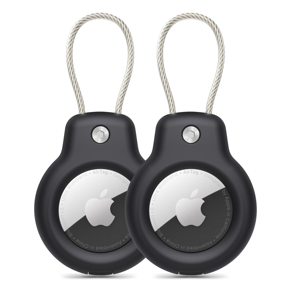 Tech-Protect Rough Vein 2-PACK Θήκη για Apple AirTag 2τμχ (Μαύρο)