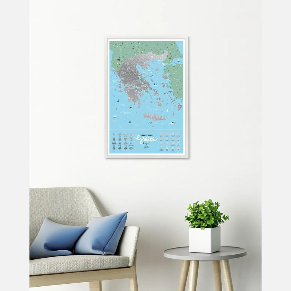 1Dea.me Scratch Map Χάρτης της Ελλάδας
