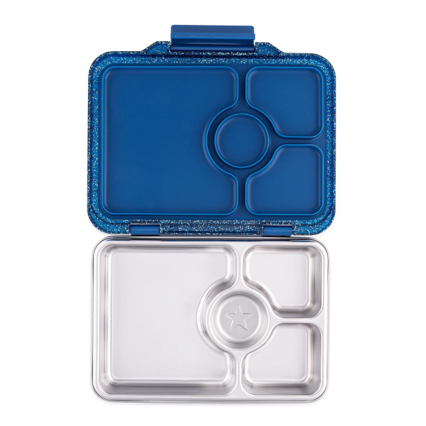 Yumbox Prêt Ανοξείδωτο Φαγητοδοχείο με 4 χωρίσματα (Twilight Blauw Glitter)