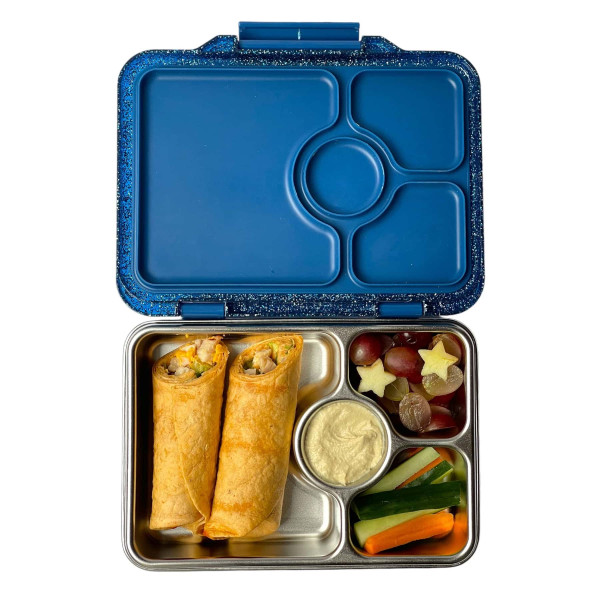 Yumbox Prêt Ανοξείδωτο Φαγητοδοχείο με 4 χωρίσματα (Twilight Blauw Glitter)