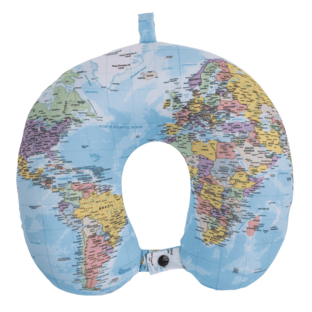 Μαξιλάρι Αυχένα World Map - 28 x 28 cm