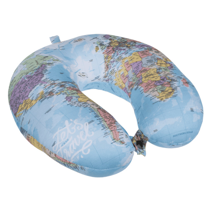 Μαξιλάρι Αυχένα World Map - 28 x 28 cm