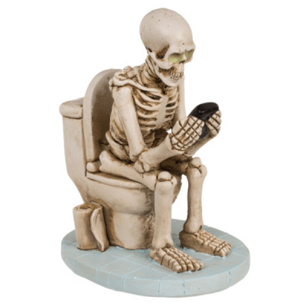 Διακοσμητικό Skeleton on Toilet 13 x 10 cm