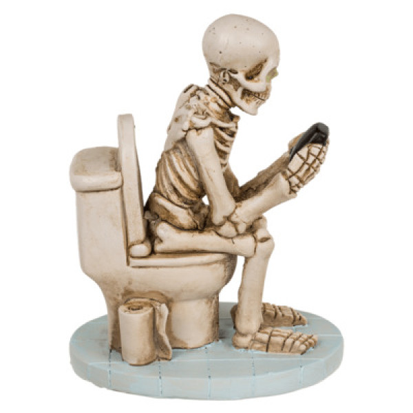 Διακοσμητικό Skeleton on Toilet 13 x 10 cm