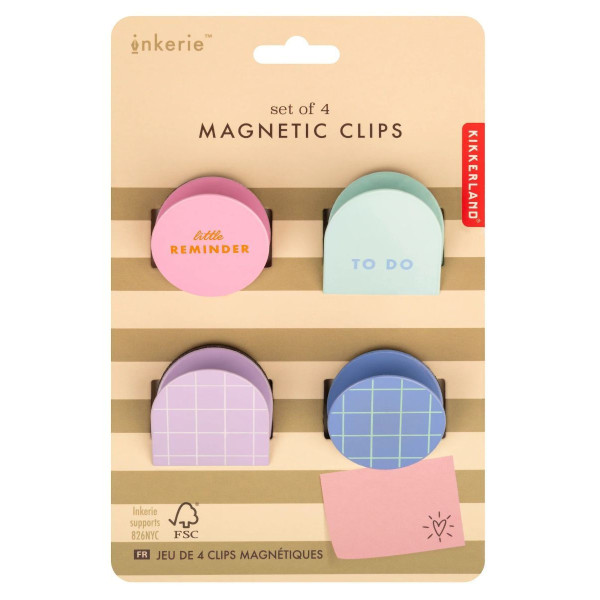 Kikkerland Inkerie σετ από 4 Μαγνητικά Κλιπς