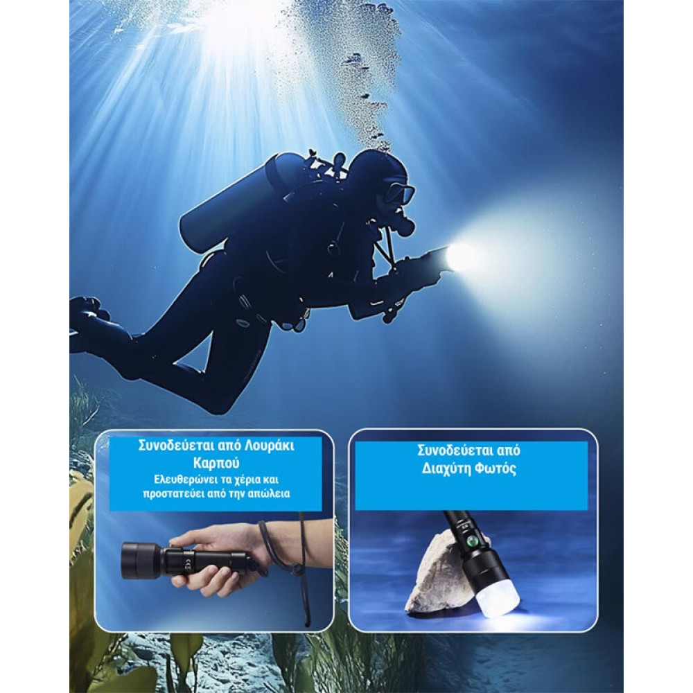 Nitecore DL30 Φακός Κατάδυσης Led 1100lm, IP68-100m Submersible (Μαύρο)