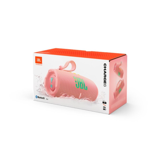 JBL Charge 6, Bluetooth Ηχείο, Αδιάβροχο IP67, Powerbank, Auracast, 40W (Pink)