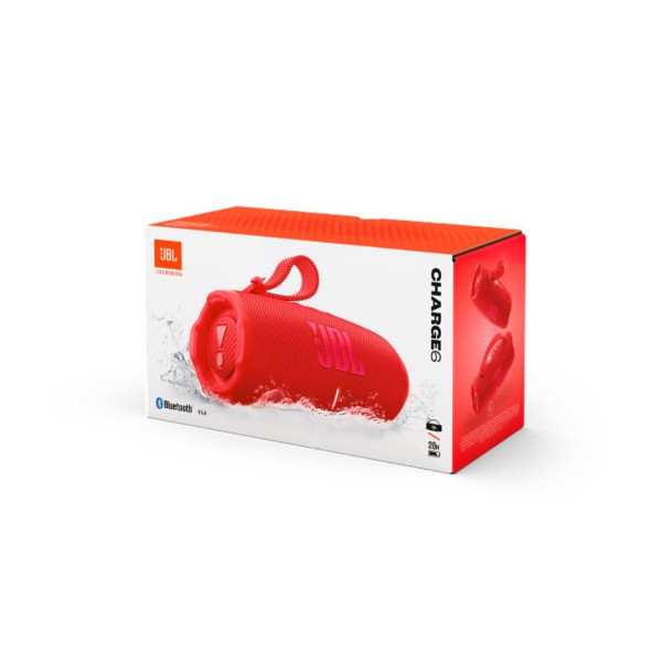 JBL Charge 6, Bluetooth Ηχείο, Αδιάβροχο IP67, Powerbank, Auracast, 40W (Κόκκινο)