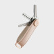 OrbitKey Leather Key Organiser Κλειδοθήκη Μπρελόκ (Blush / Blush Stitching)