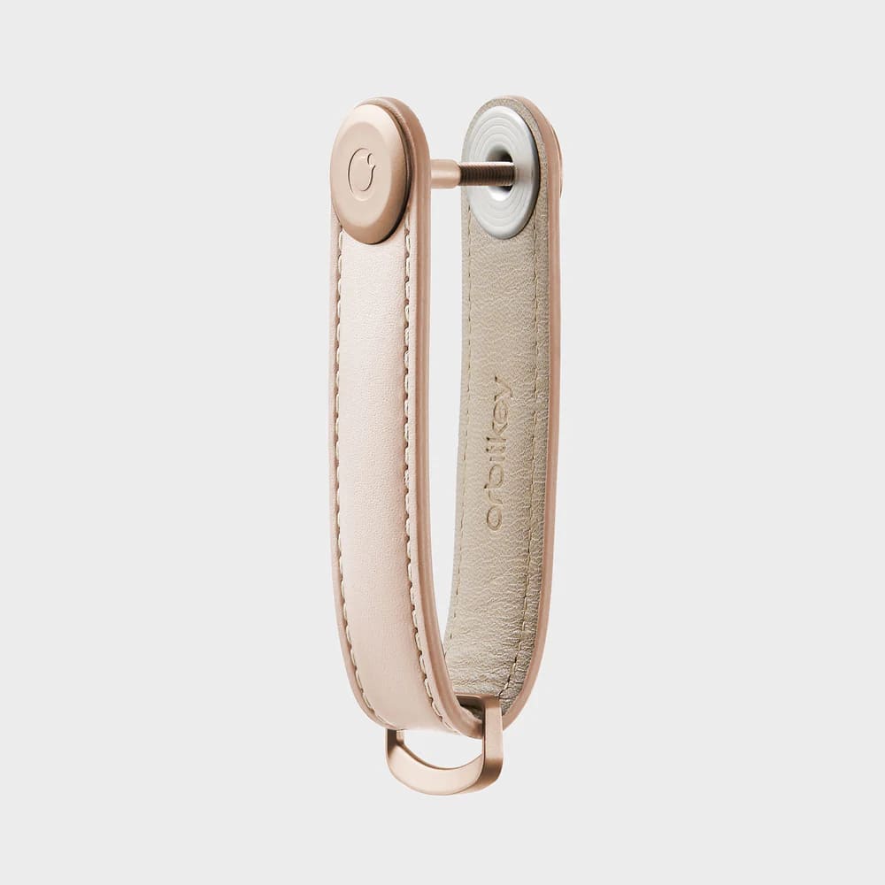 OrbitKey Leather Key Organiser Κλειδοθήκη Μπρελόκ (Blush / Blush Stitching)