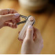 OrbitKey Leather Key Organiser Κλειδοθήκη Μπρελόκ (Blush / Blush Stitching)