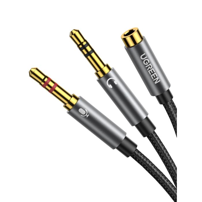 UGreen AV140/20899 Dual mini Jack 3.5mm Male σε 3.5mm Female 0,2m