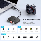 Ugreen Card Reader CM812/45167 TYPE-C/USB 3.0 σε TF/SD 3.0 + 2xUSB-A 3.0
