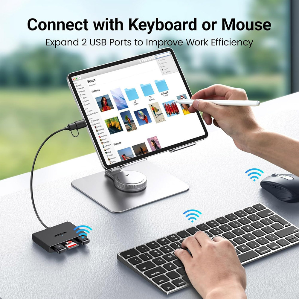Ugreen Card Reader CM812/45167 TYPE-C/USB 3.0 σε TF/SD 3.0 + 2xUSB-A 3.0