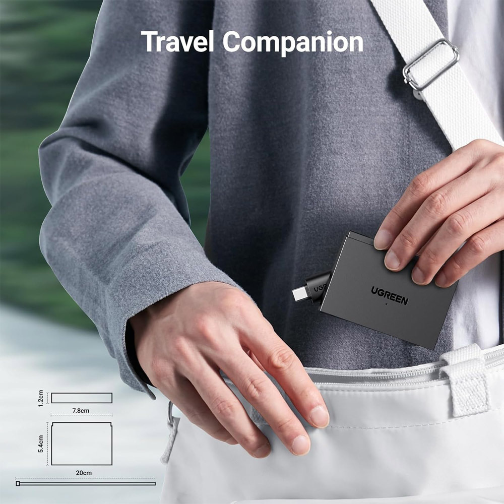 Ugreen Card Reader CM812/45167 TYPE-C/USB 3.0 σε TF/SD 3.0 + 2xUSB-A 3.0