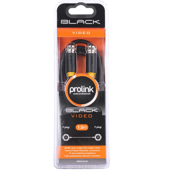 Prolink PB254-0150 Καλώδιο Δορυφορικής F/F 1.5m (Μαύρο) 